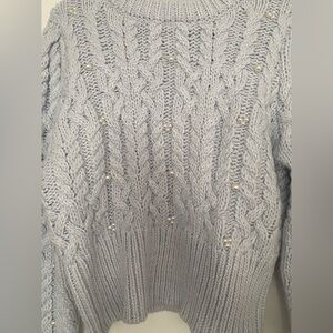 House of Harlow 1960 Pearl-Embellished Knit Sweater